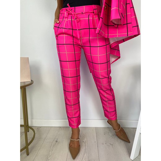 Różowe Spodnie w Kratę (38) Modnakiecka.pl 38 ModnaKiecka.pl