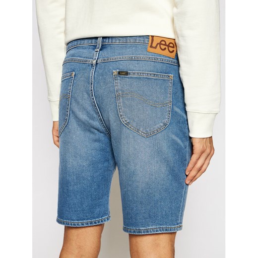 Lee Szorty jeansowe Rider L73FMGVD Niebieski Slim Fit Lee 38 MODIVO wyprzedaż