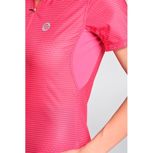 Koszulka Zip Z Panelami Oddychającymi Pink Nessi Sportswear L Nessi Sportswear