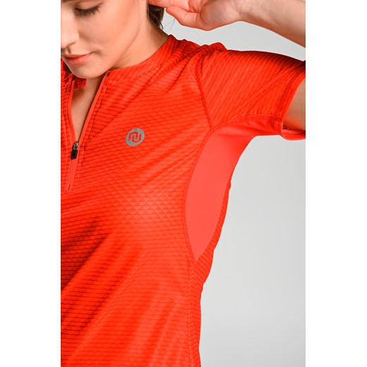 Koszulka Zip Z Panelami Chłodzącymi Red Nessi Sportswear L Nessi Sportswear