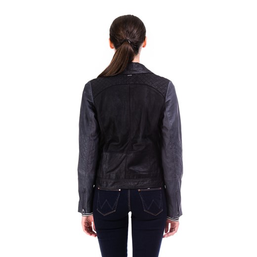 Kurtka Wrangler Daisy Leather JKT "Black" be-jeans czarny klasyczny
