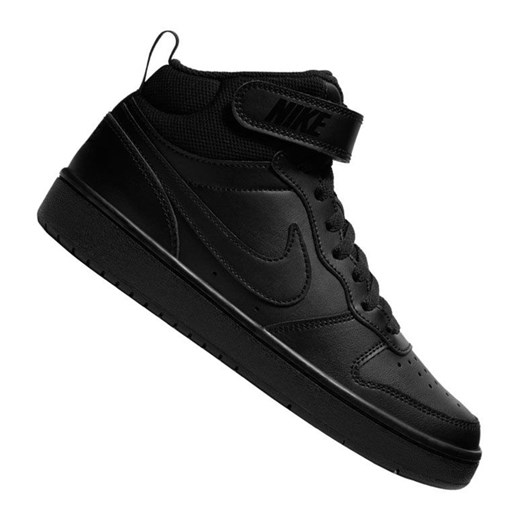 Buty Nike Jr Court Borough Mid 2 (GS) Jr CD7782-001 czarne ze sklepu ButyModne.pl w kategorii Buty sportowe dziecięce - zdjęcie 136469576