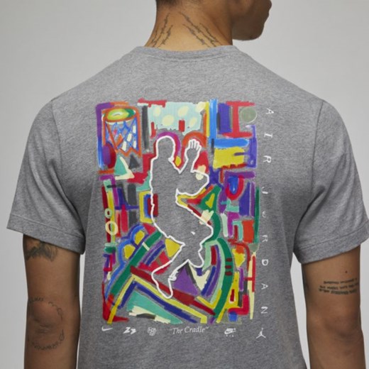Męski T-shirt z nadrukiem Jordan Brand - Szary Jordan 2XL Nike poland