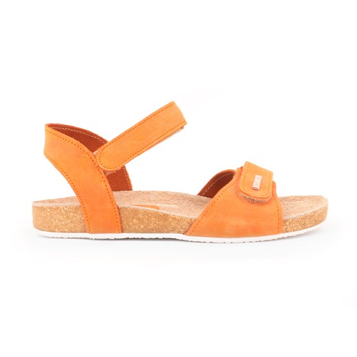 pomarańczowe sandały na korku - skóra naturalna - model 343 - kolor dyniowy Zapato 40 zapato.com.pl
