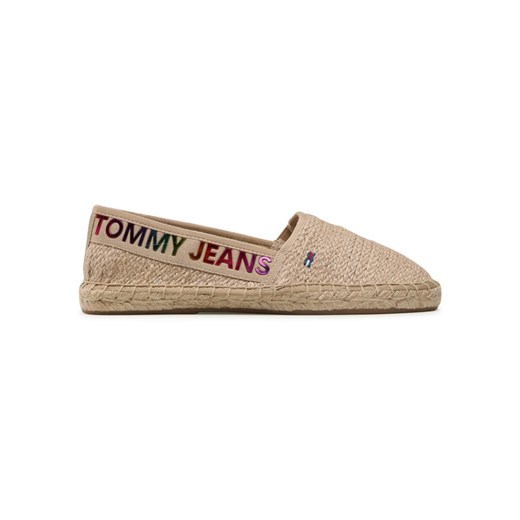 Tommy Jeans Espadryle Rainbow Branding Espadrille EN0EN01287 Beżowy Tommy Jeans 36 wyprzedaż MODIVO