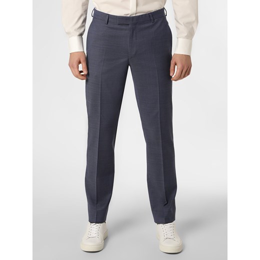 JOOP! Męskie spodnie od garnituru modułowego Mężczyźni Modern Fit Sztuczne włókno niebieski wypukły wzór tkaniny ze sklepu vangraaf w kategorii Spodnie męskie - zdjęcie 136503958