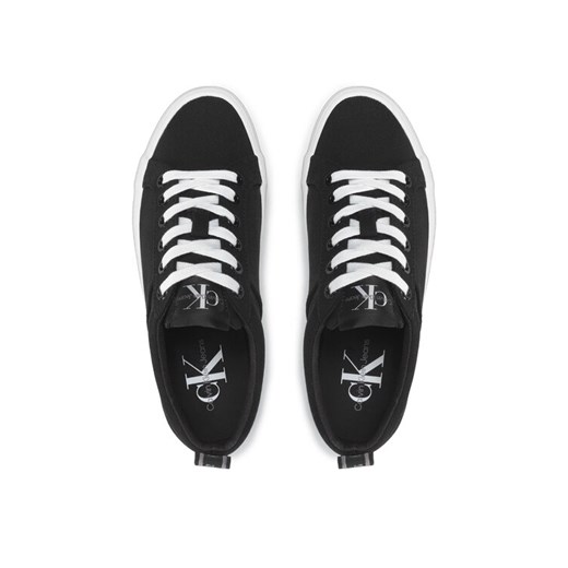 Calvin Klein Jeans Sneakersy Flatform Vulcanized 3 YW0YW00491 Czarny 39 okazja MODIVO