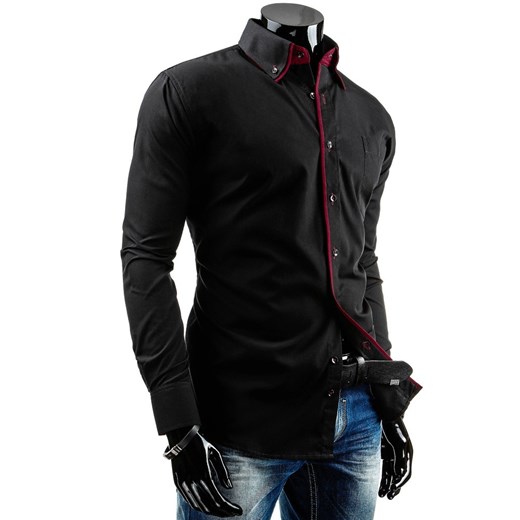 Koszula z długim rękawem (dx0663) dstreet czarny bawełniane