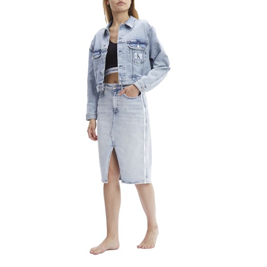 CALVIN KLEIN DAMSKA KURTKA JEANSOWA CROPPED OVERSIZED DENIM J20J218488 1AA - XS messimo promocyjna cena