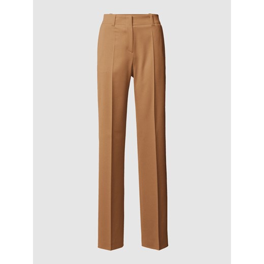 Spodnie z zakładkami w pasie z mieszanki żywej wełny model ‘Hulana’ 40 promocyjna cena Peek&Cloppenburg 