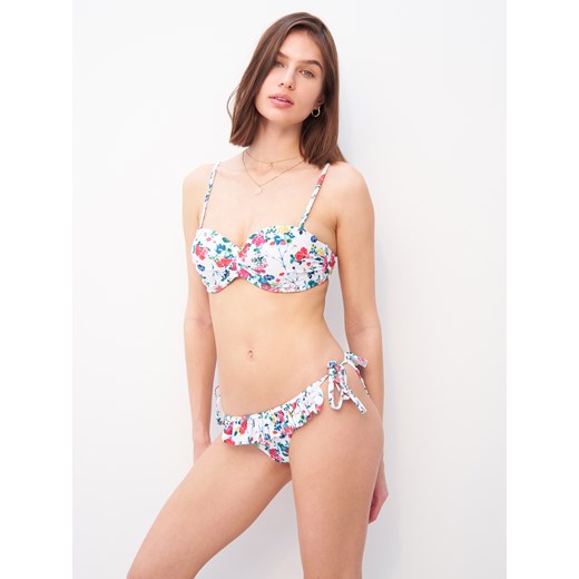 GATE Majtki bikini z kwiatowym nadrukiem i marszczeniami dla kobiet 34 Gate 36 wyprzedaż gateshop