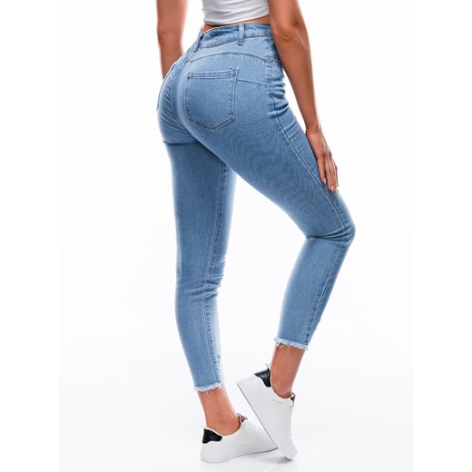 Spodnie damskie jeansowe Plus Size 130PLR - niebieskie Edoti.com 38 Edoti.com