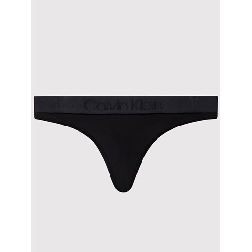 Calvin Klein Underwear Stringi Tonal Logo 000QF4942E Czarny Calvin Klein Underwear XS wyprzedaż MODIVO