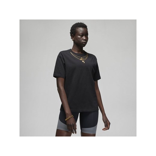T-shirt damski ze złotym łańcuchem Jordan (Her)itage - Czerń Jordan XS okazyjna cena Nike poland