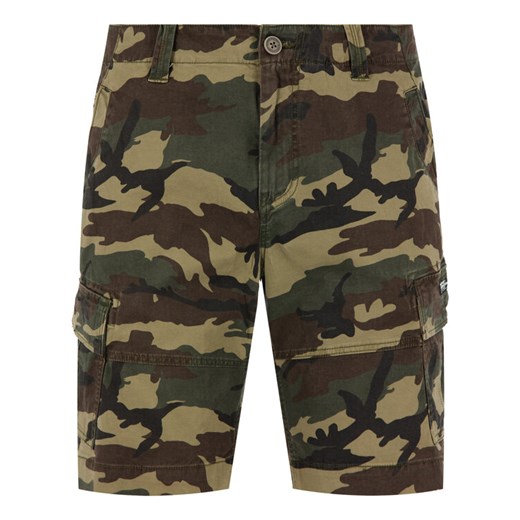 Superdry Szorty materiałowe Core Cargo M7110015A Zielony Regular Fit Superdry 32 okazyjna cena MODIVO