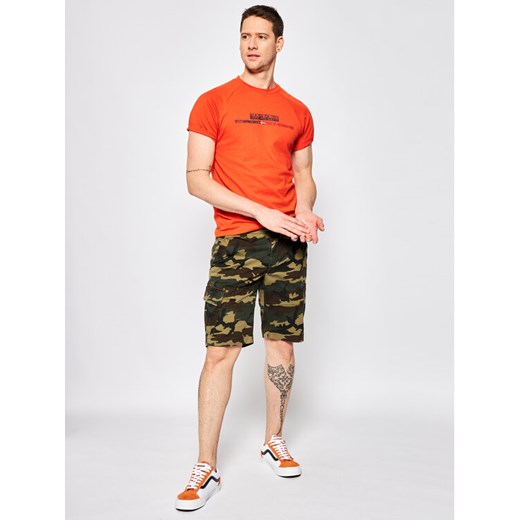 Superdry Szorty materiałowe Core Cargo M7110015A Zielony Regular Fit Superdry 32 promocja MODIVO