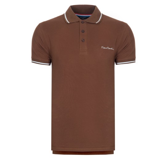 Koszulka Polo Pierre Cardin Custom Fit Brown ze sklepu dewear.pl w kategorii T-shirty męskie - zdjęcie 136785239
