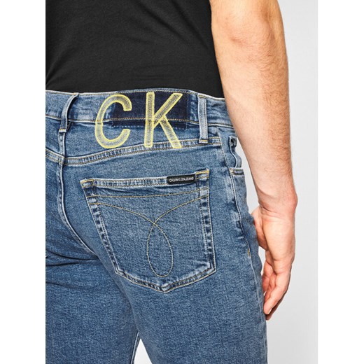 Calvin Klein Jeans Szorty jeansowe J30J312793 Granatowy Slim Fit 30 promocja MODIVO