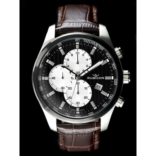 Zegarek męski RUBICON RNCC56- CHRONOGRAPH (zr048a) zegarki-cc szary guma