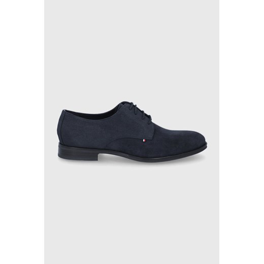 Tommy Hilfiger półbuty zamszowe męskie kolor granatowy Tommy Hilfiger 43 ANSWEAR.com