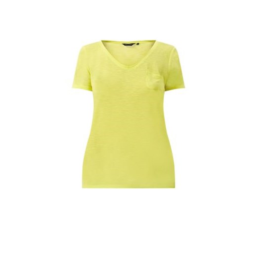 Lime Green Basic Pocket T-Shirt  newlook zolty t-shirty