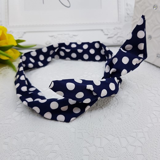 Opaska na drucie grochy 60649 (GRANATOWY) Brylancik One size Brylancik