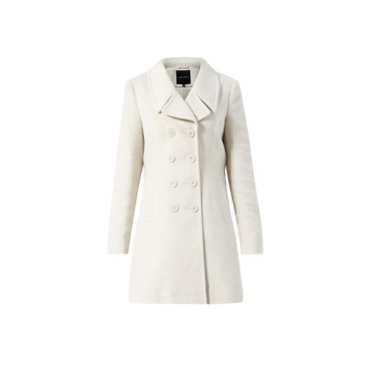 Cream Button Front Formal Coat  newlook bezowy płaszcz