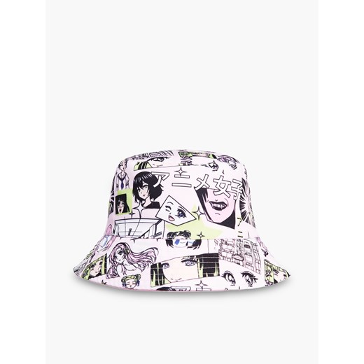 Cropp - Kapelusz bucket hat z motywem mangi - Wielobarwny Cropp Uniwersalny Cropp