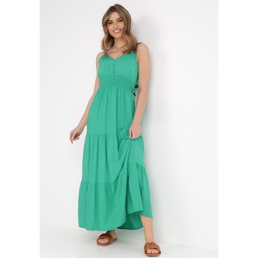 Zielona Sukienka Euneope ze sklepu Born2be Odzież w kategorii Sukienki - zdjęcie 136855435