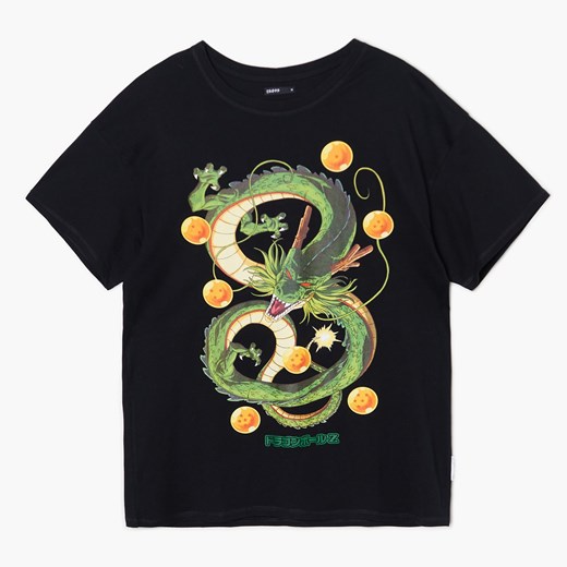 Cropp - T-shirt z nadrukiem Dragon Ball - Czarny Cropp M Cropp