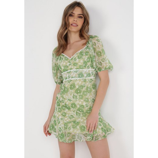 Zielona Sukienka Clymiala ze sklepu Born2be Odzież w kategorii Sukienki - zdjęcie 136864158