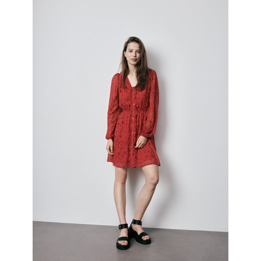 Reserved - Wzorzysta sukienka - Czerwony Reserved 38 Reserved