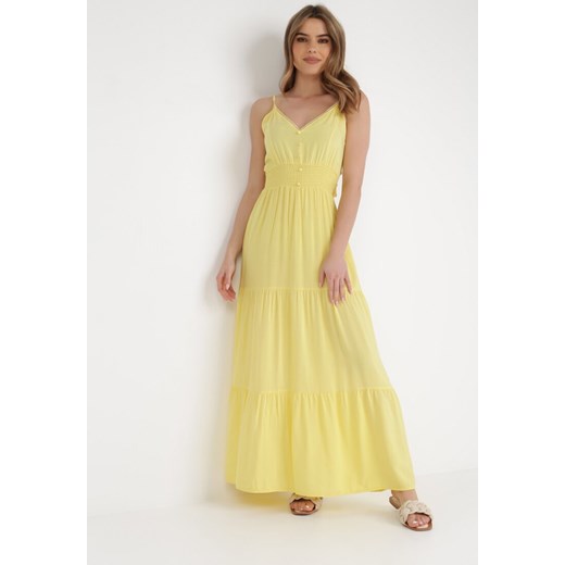 Żółta Sukienka Euneope ze sklepu Born2be Odzież w kategorii Sukienki - zdjęcie 136868035