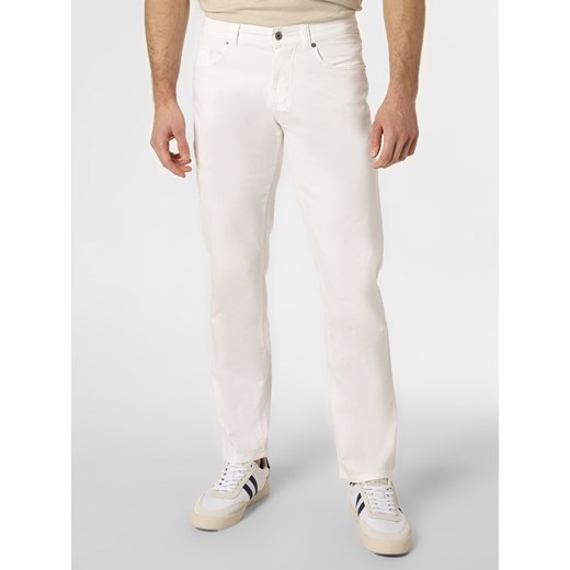 Nils Sundström Spodnie Mężczyźni Bawełna biały jednolity ze sklepu vangraaf w kategorii Spodnie męskie - zdjęcie 136887877