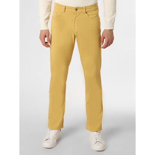 Nils Sundström Spodnie Mężczyźni Bawełna żółty jednolity ze sklepu vangraaf w kategorii Spodnie męskie - zdjęcie 136887879
