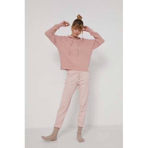 Sweter damski z gładkiej dzianiny różowy Medicine XS okazja wearmedicine