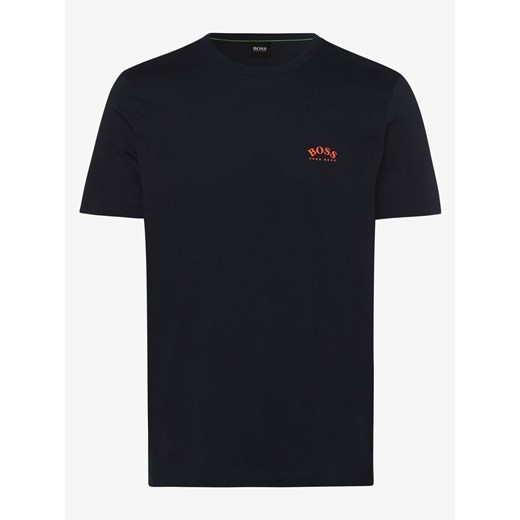 BOSS Athleisure - T-shirt męski – Tee Curved, niebieski M vangraaf