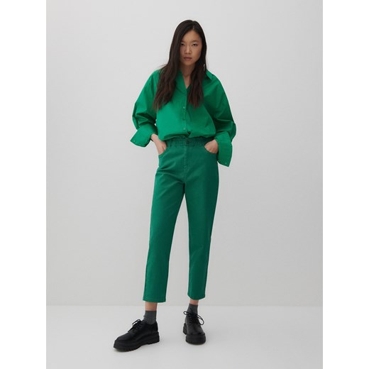 Reserved - Bawełniane spodnie - Zielony Reserved 36 promocyjna cena Reserved