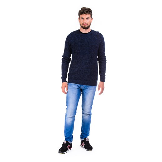 Sweter Lee Mele Krew Cnit "Washed Blue" be-jeans czarny długie