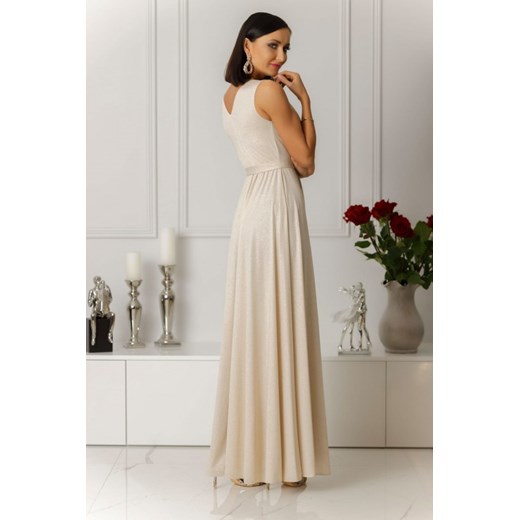 Sukienka maxi brokatowa Salma jasny beż Shopaholics Dream m SHOPAHOLIC`S DREAM