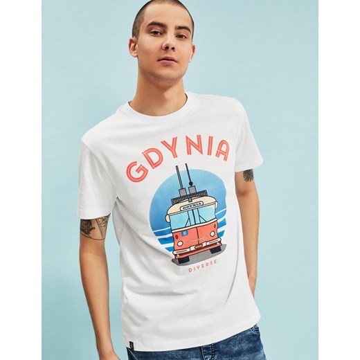 Koszulka GDYNIA MEN 2 Biały M Diverse M okazja Diverse Outlet