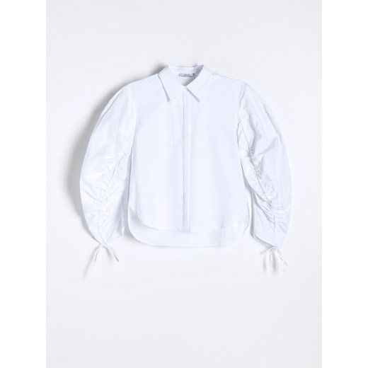 Reserved - Koszula z bufiastymi rękawami - Biały Reserved L Reserved