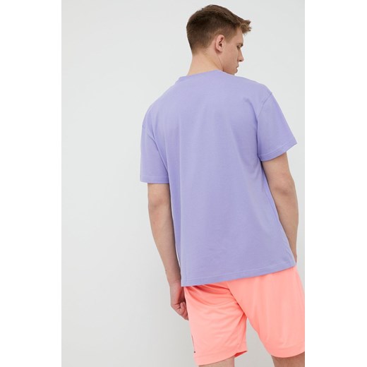 adidas t-shirt bawełniany kolor fioletowy z nadrukiem S ANSWEAR.com