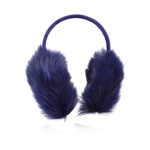 Shearling and suede earmuffs net-a-porter bialy 