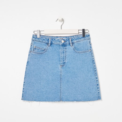 Sinsay - Spódnica mini jeansowa - Niebieski Sinsay 38 Sinsay