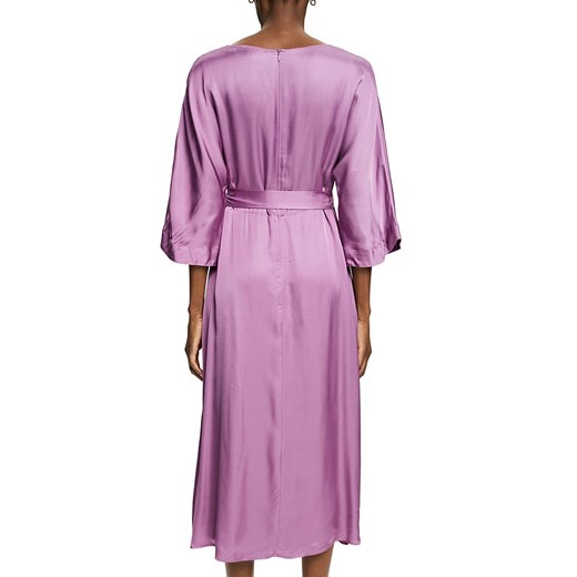 Sukienka Esprit z długim rękawem luźna midi elegancka z wiskozy 