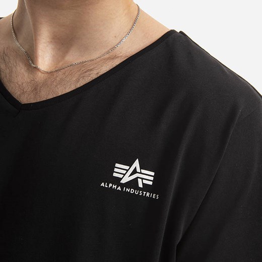 Koszulka męska Alpha Industries Basic V-Neck Tee Small Logo 106513 03 * Marka Niezdefiniowana M sneakerstudio.pl