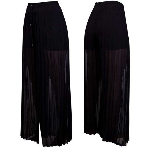 GUESS DAMSKIE DŁUGIE SPODNIE PLISOWANE SVEVA PANTS BLACK W2GB32WEKB2 JBLK - Guess S promocyjna cena messimo