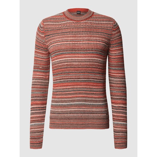 Sweter z dzianiny ze wzorem w paski model ‘Alefto’ XL promocyjna cena Peek&Cloppenburg 