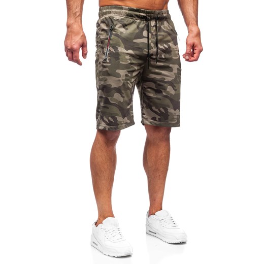 Khaki dresowe krótkie spodenki moro męskie Denley JX701 2XL Denley okazja